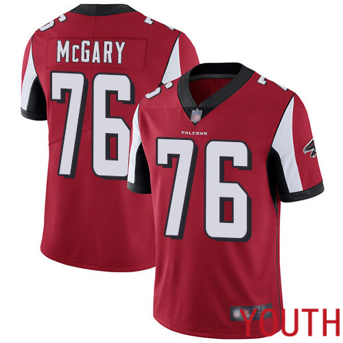 Atlanta Falcons Limited Red Youth Kaleb McGary Home Jersey NFL Football #76 Vapor Untouchable